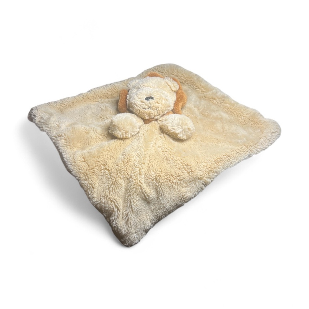 Koala Baby Lion Lovey Rattle Security Blanket Beige Tan Brown Thick Plush
